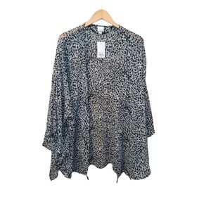 Women's Sonoma Dottie Print Open Front Kimono Sheer‎ Cover Up Lightweight Duster